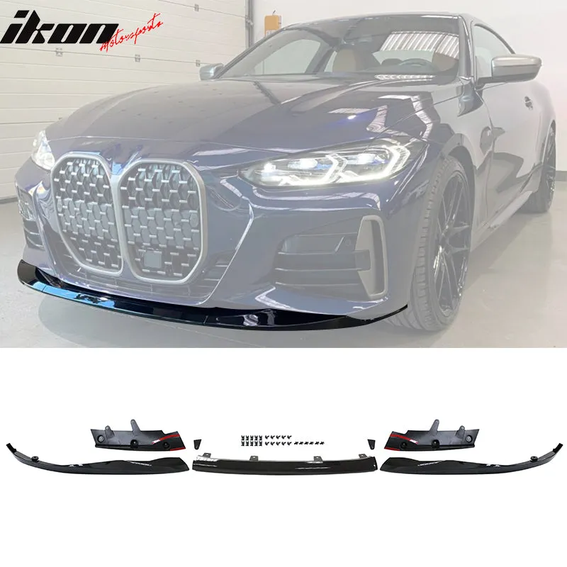 2021-2023 BMW G22 G23 4-Series Gloss Black Front Rear Lip   Side Skirt