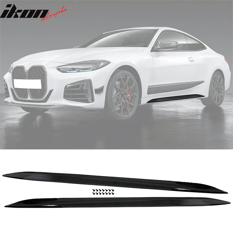 2021-2023 BMW G22 G23 4-Series Gloss Black Front Rear Lip   Side Skirt