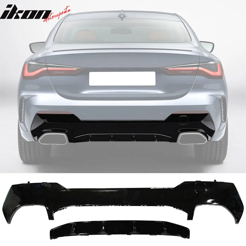 2021-2023 BMW G22 G23 4-Series Gloss Black Front Rear Lip   Side Skirt