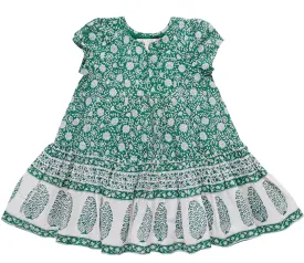 Adele Dress - Green Garden Floral