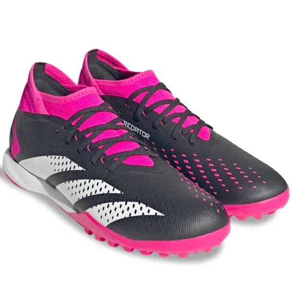 adidas Predator Accuracy.3 Turf Soccer Shoes (Core Black/Team Shock Pink)