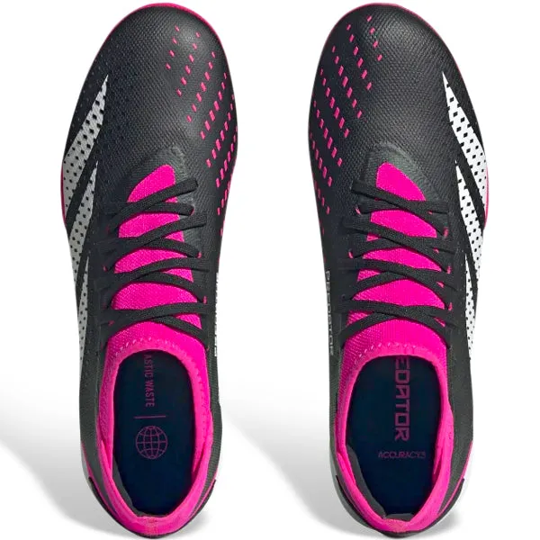 adidas Predator Accuracy.3 Turf Soccer Shoes (Core Black/Team Shock Pink)