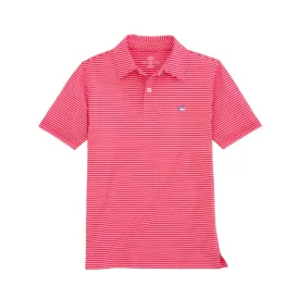 Amaryllis Pink Stripe Driver Performance Polo