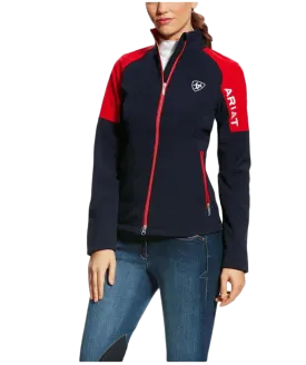 Ariat Women's Global Team USA Navy & Red Softshell Jacket