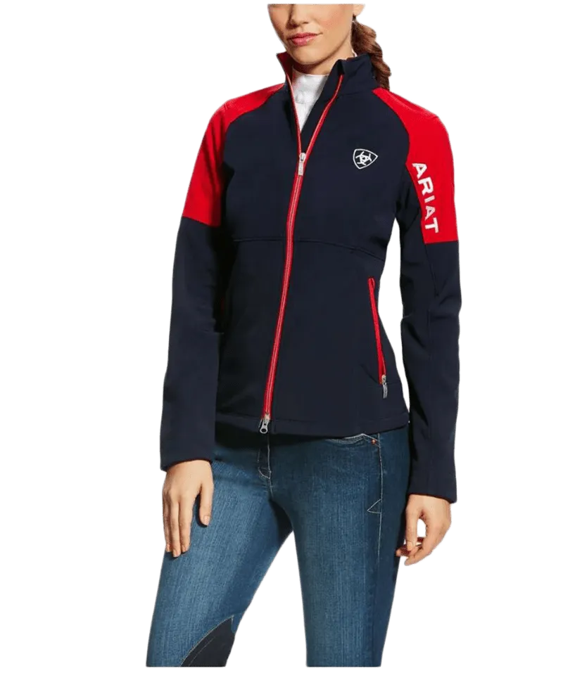 Ariat Women's Global Team USA Navy & Red Softshell Jacket