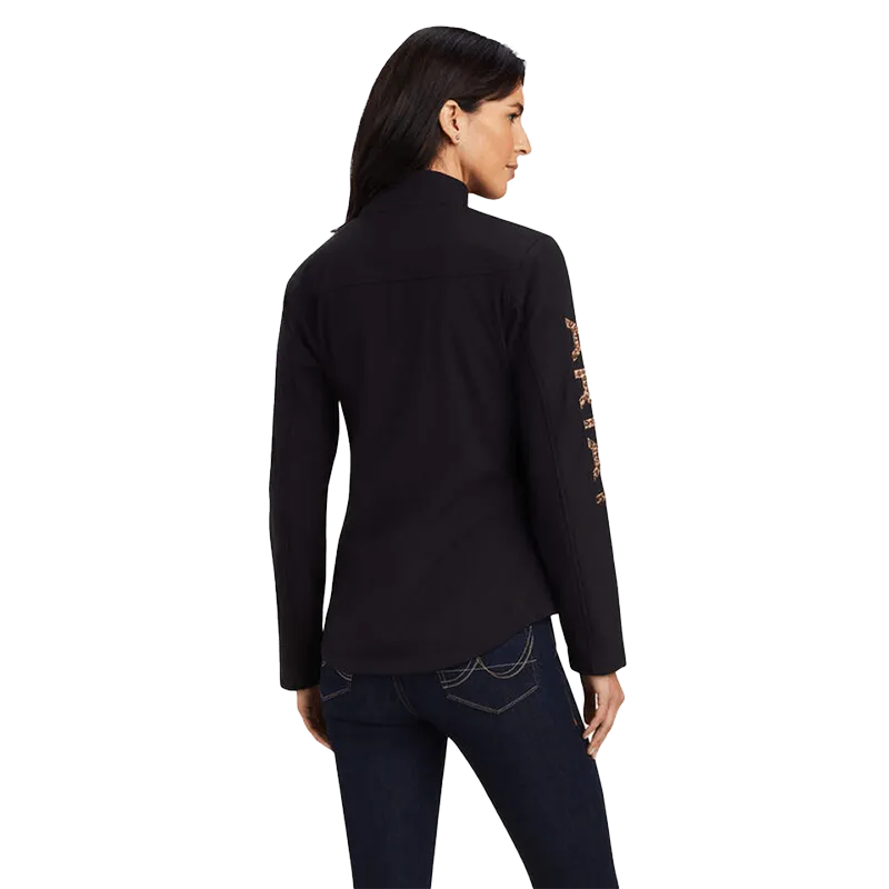 Ariat Women's Team Logo Black Leopard Jacket