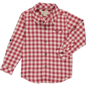 Atwood Red/White Plaid Woven Shirt - Select Size