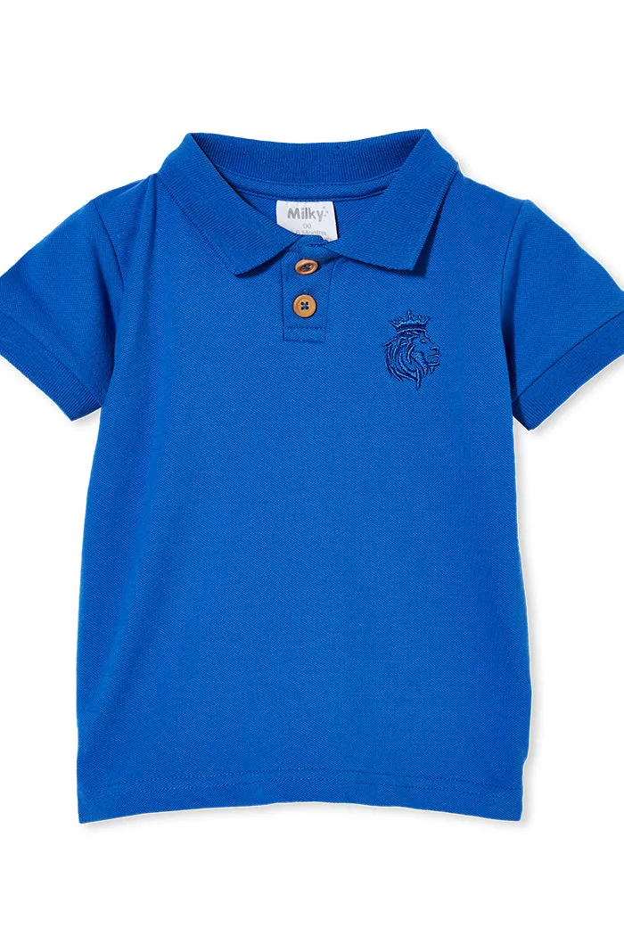 Azure Pique Polo