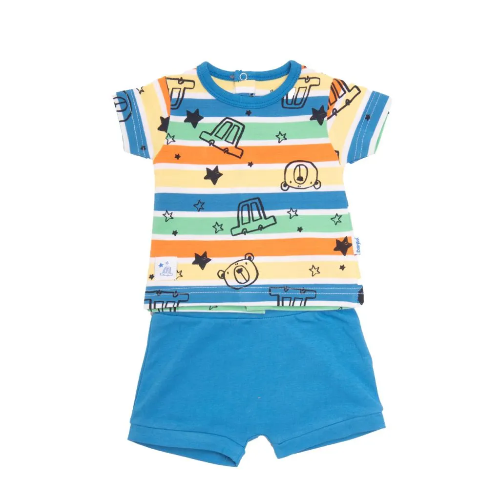 Babybol Top And Shorts Cars Set (1-6mths)