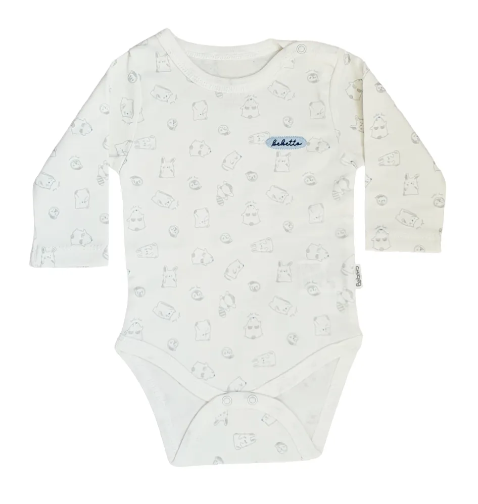 Bebetto Long Sleeve Bodysuit Blue (0-12mths)