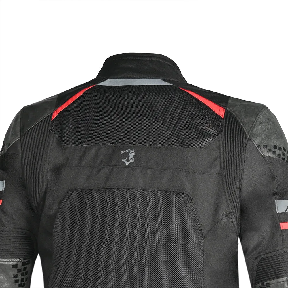 BELA Onsaker Motorcycle Textile Jacket - Black Red