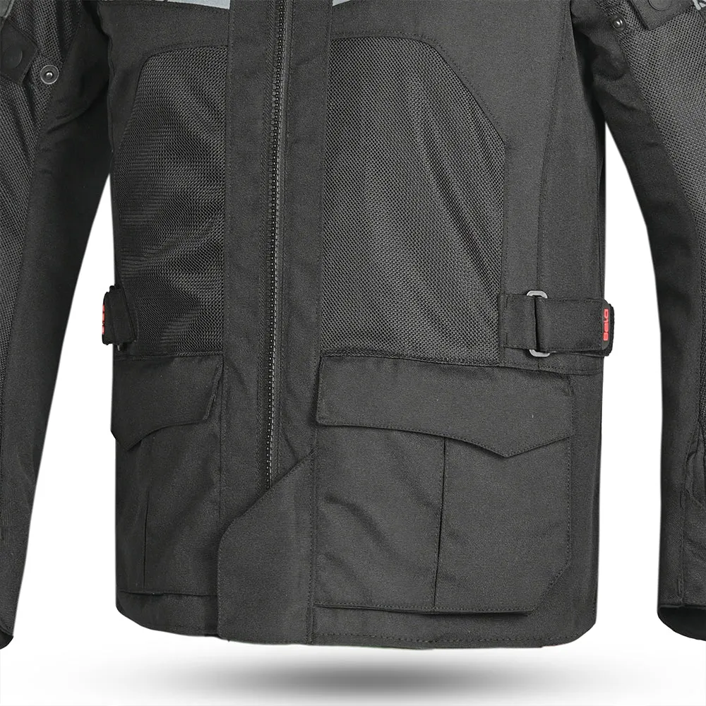 BELA Onsaker Motorcycle Textile Jacket - Black Red