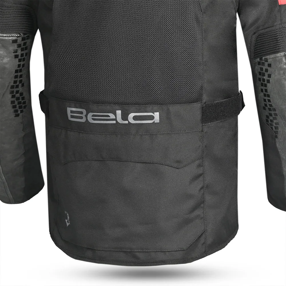 BELA Onsaker Motorcycle Textile Jacket - Black Red