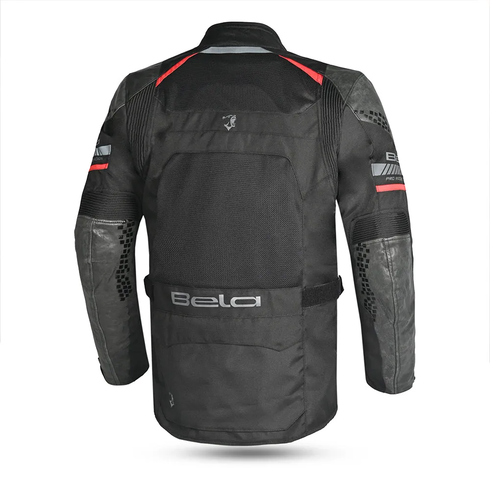 BELA Onsaker Motorcycle Textile Jacket - Black Red