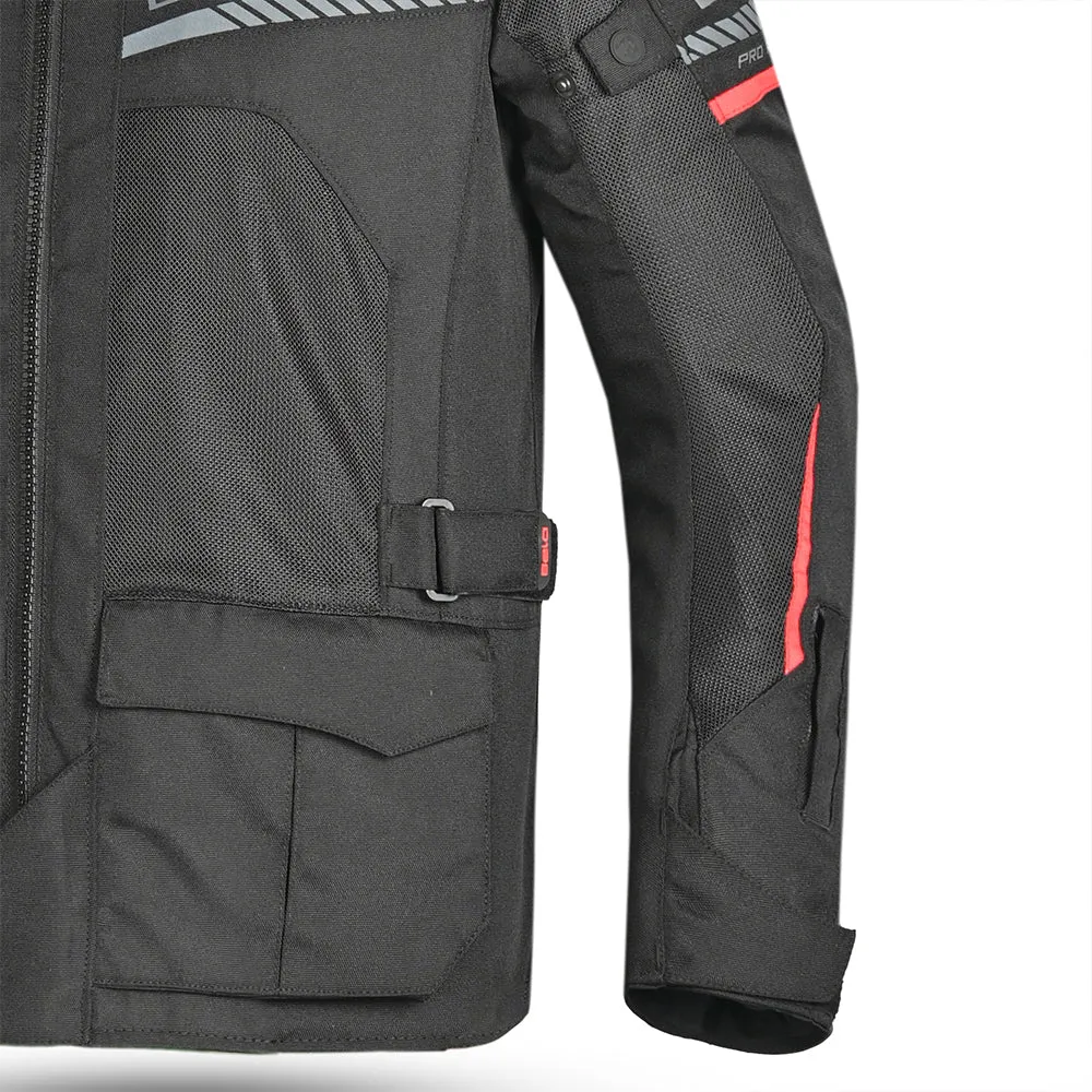 BELA Onsaker Motorcycle Textile Jacket - Black Red