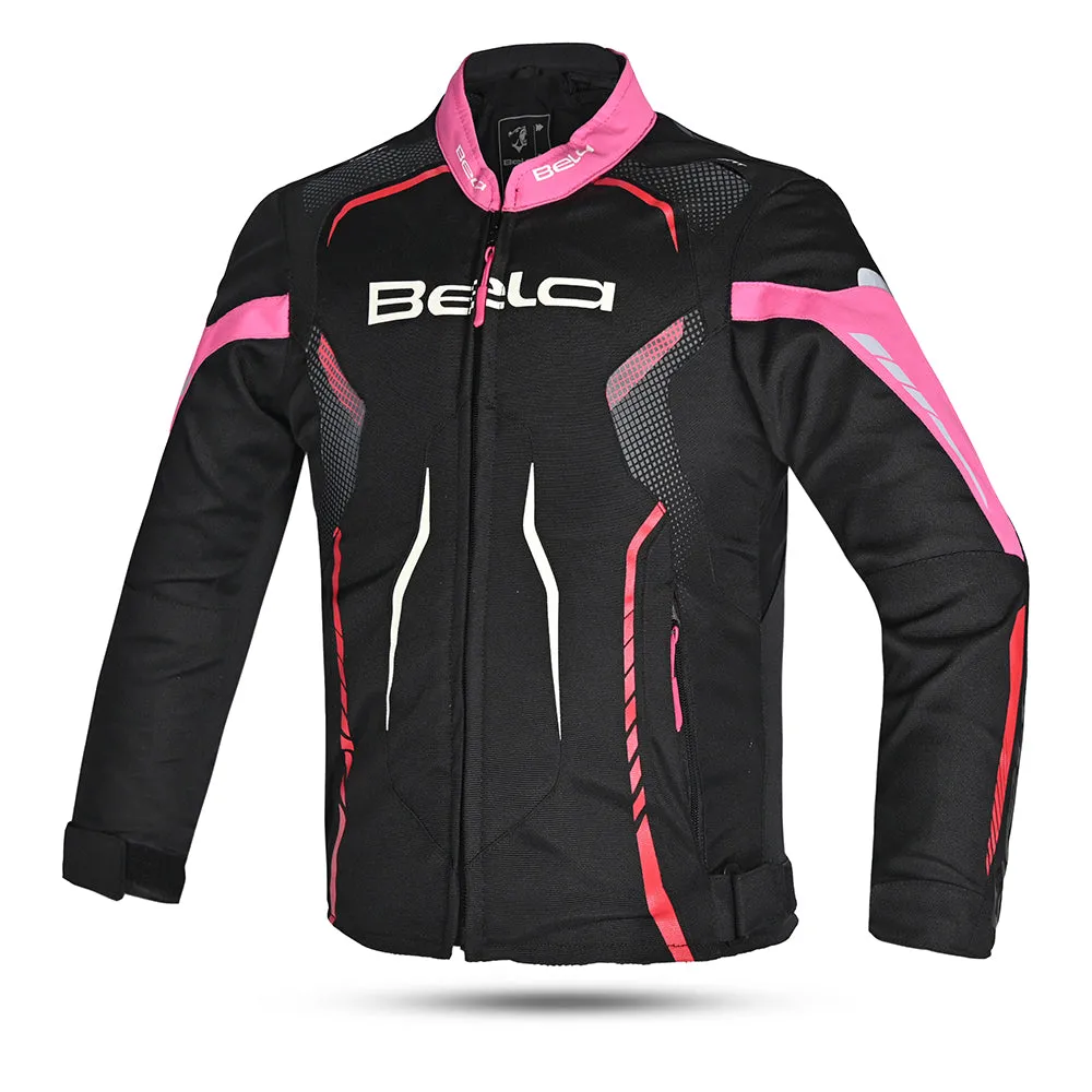 BELA Star youth Kids Motorcycle Jacket Black Pink