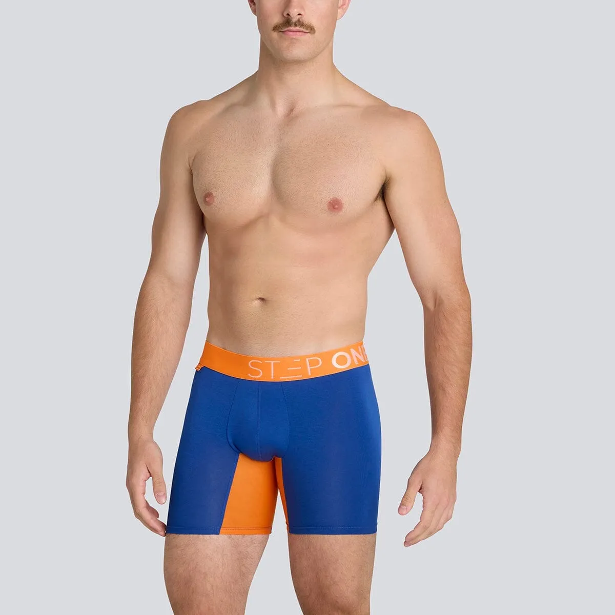 Boxer Brief - Navy & Orange