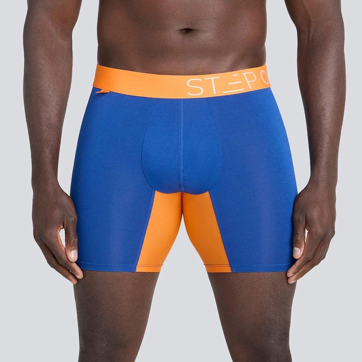 Boxer Brief - Navy & Orange