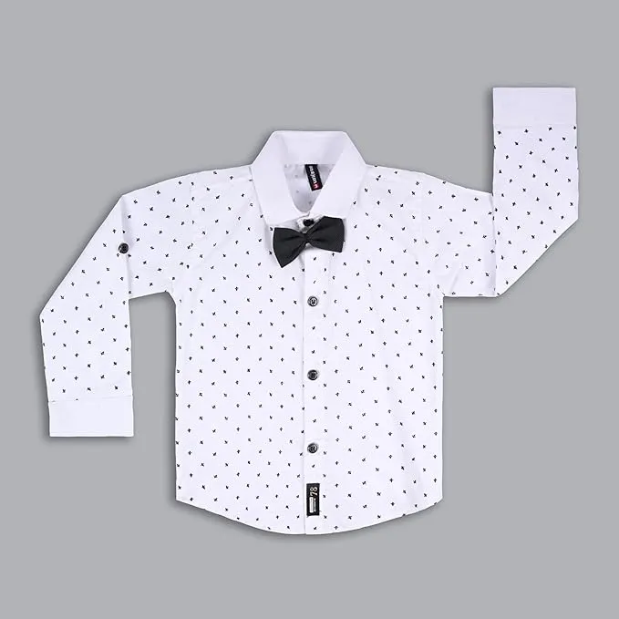 Boys 3 piece strip clothing set with bow tie