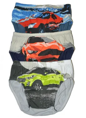 Boys Briefs Cars 3-Pack (4-8yrs)