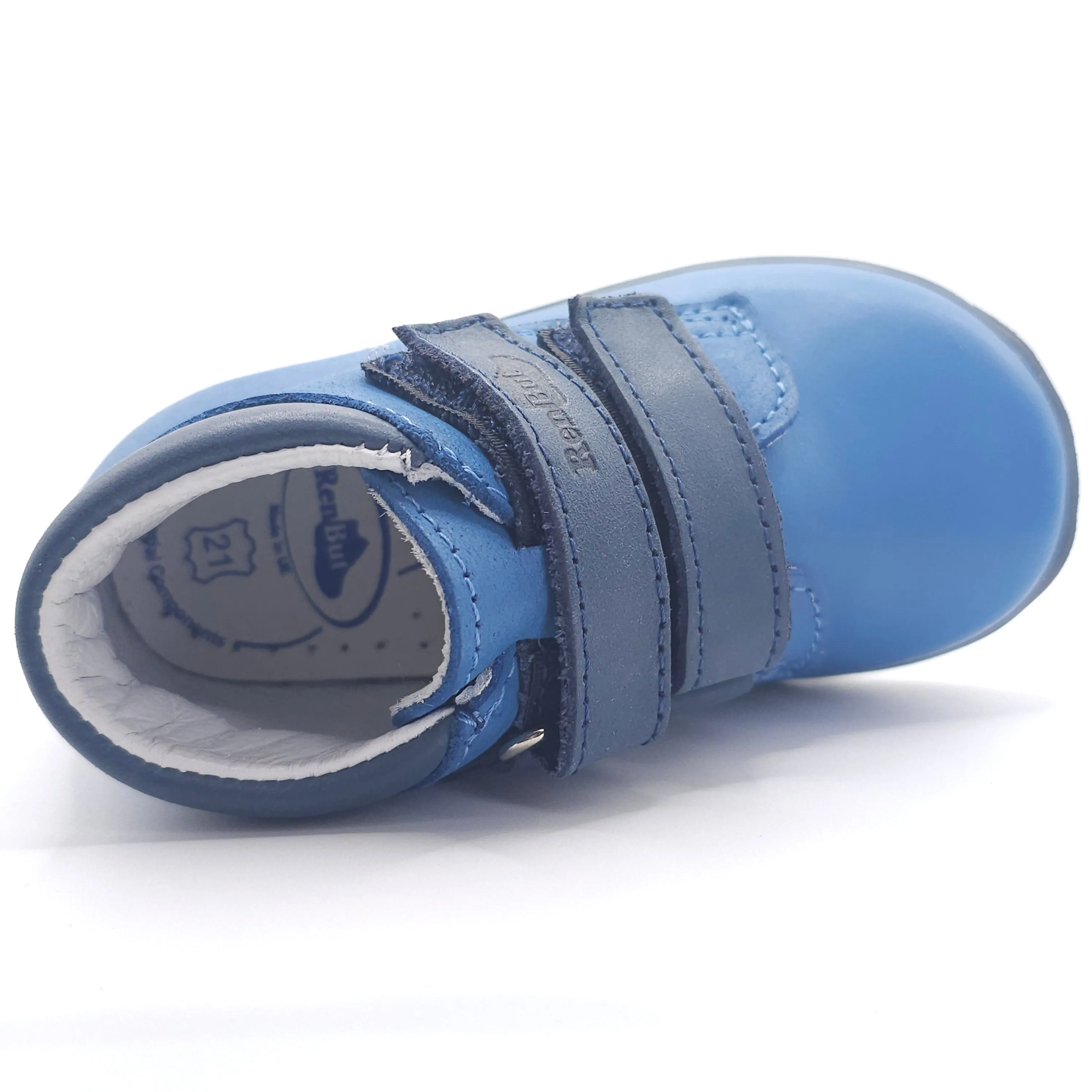 Boys Double Velcro Shoe In Blue