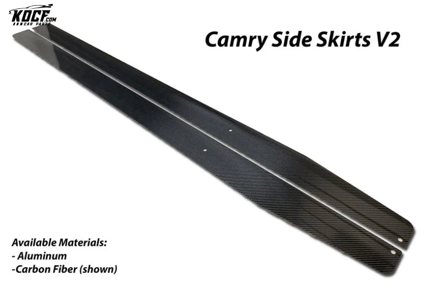 Carbon Fiber Side Skirts for 2025-Present Toyota Camry Gen 9 Compatible Real Carbon Fiber - VIP Price