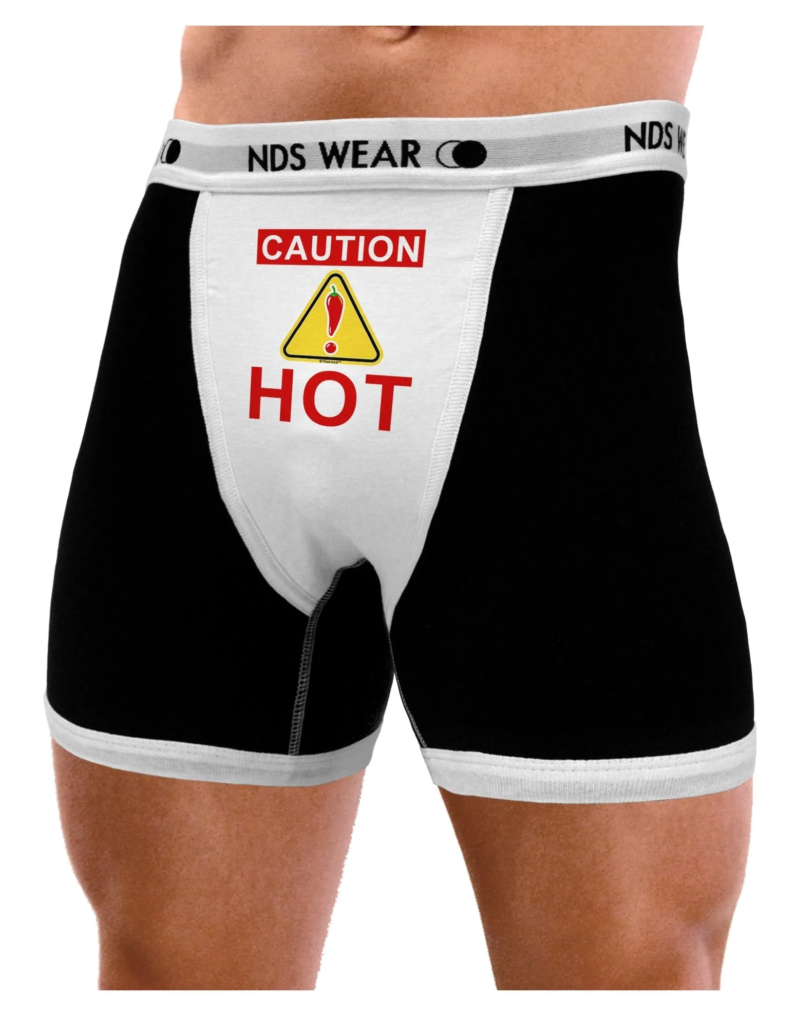 Caution Hot Chili Pepper Sign Mens Boxer Brief Underwear