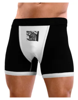 Creepy Black Bear Mens Boxer Brief Underwear