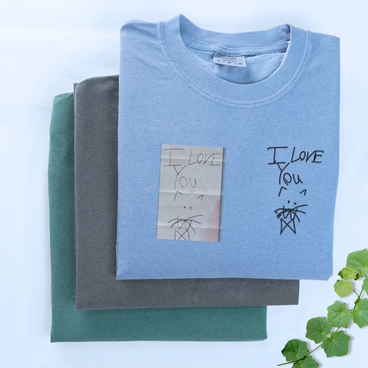 Custom Embroidered Handwriting T-Shirt