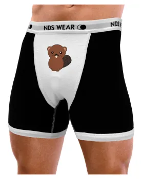 Cute Beaver Mens Boxer Brief Underwear