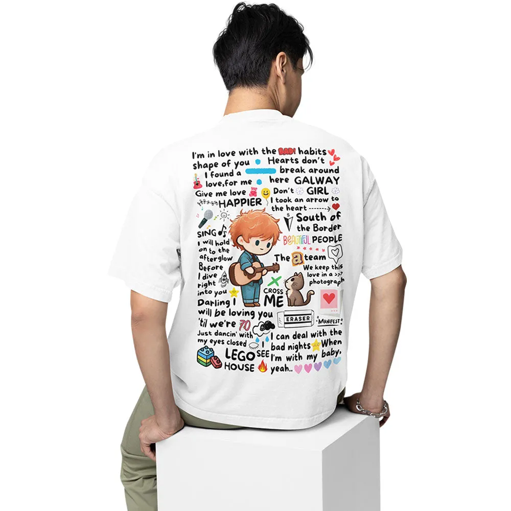 Ed Sheeran Oversized T shirt - Doodle