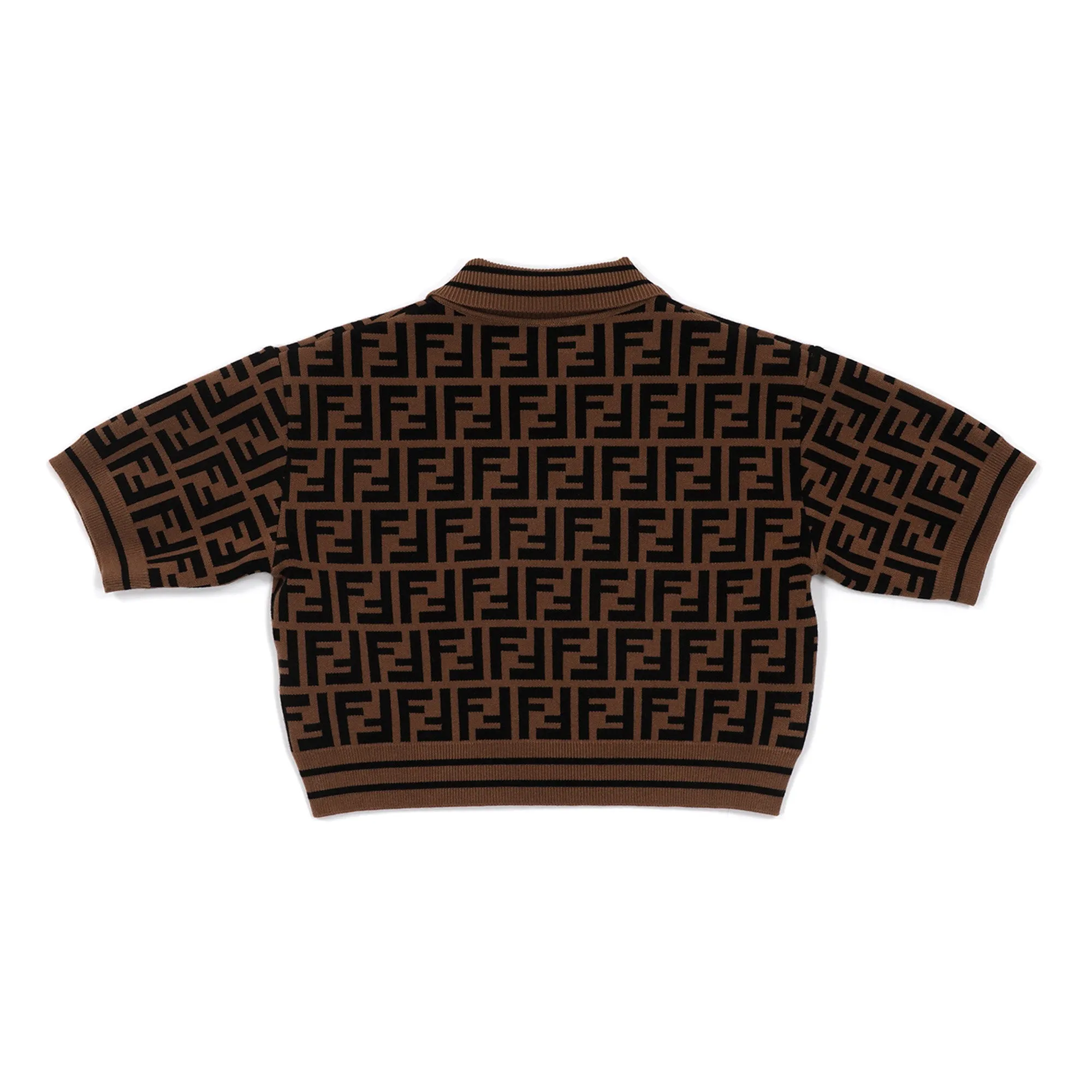 Fendi Brown Logo Polo