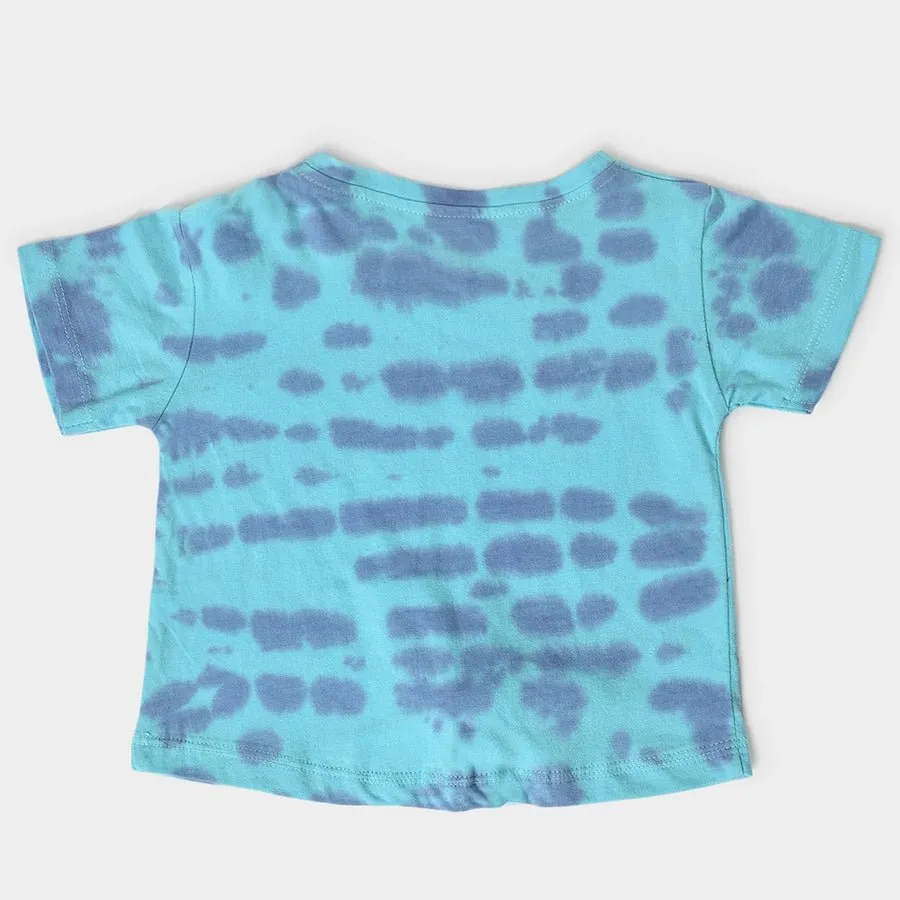 Girls Tie & Dyed T-Shirt- Purple & Blue