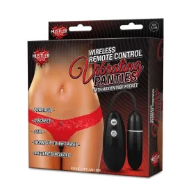 Hustler Red Wireless Remote Control Vibrating Panties ML