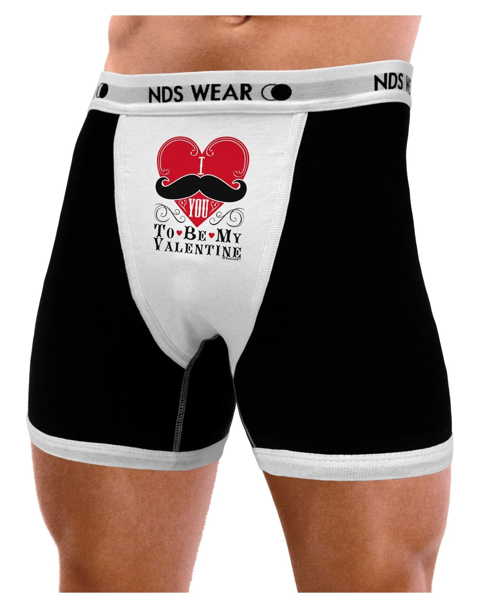 I Mustache You To Be My Valentine Mens Boxer Brief Underwear