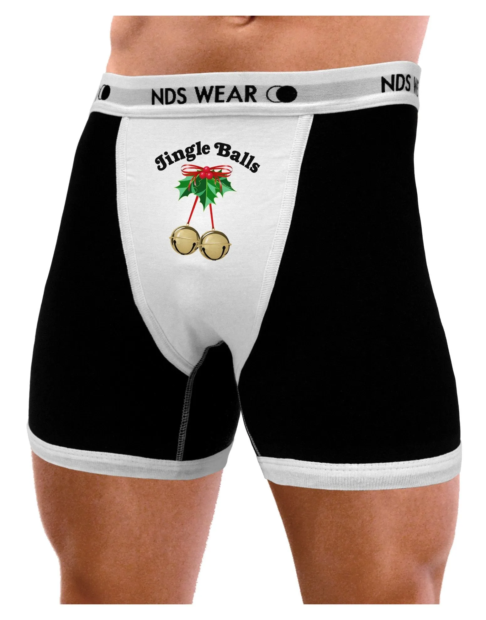 Jingle Balls with Text Mens Boxer Brief Underwear