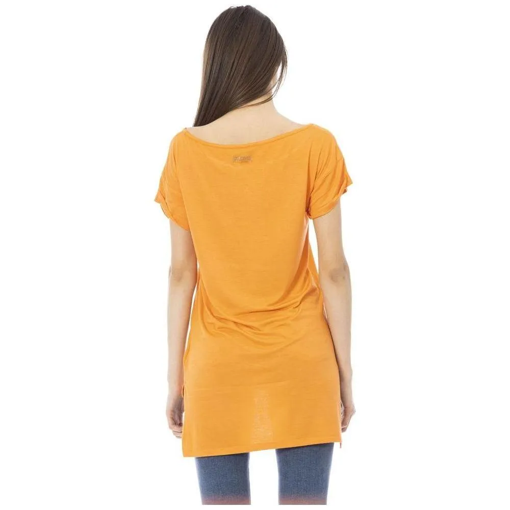 Just Cavalli Orange Cotton Women T-Shirt