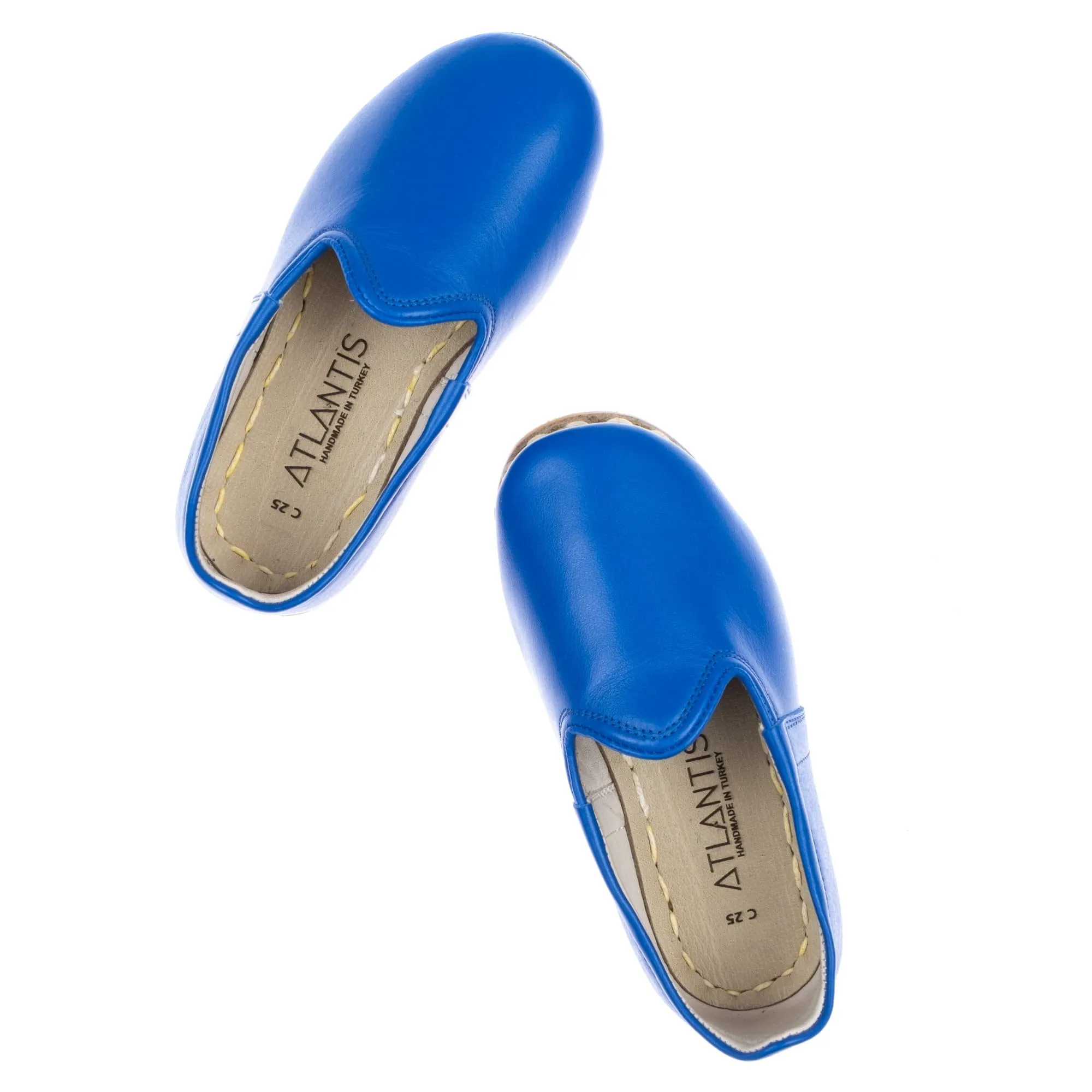 Kids Blue Leather Shoes