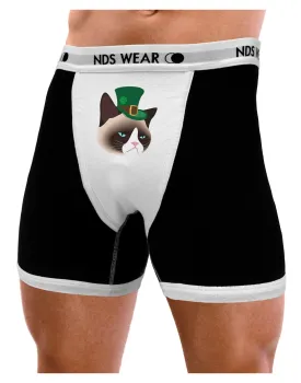 Leprechaun Disgruntled Cat Mens Boxer Brief Underwear