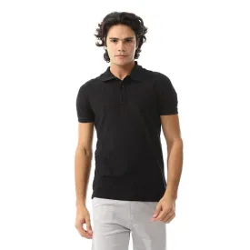 Men's classic Jacquard Polo T-Shirt - black