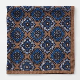 Peter Millar Winter Medallion Pocket Square - Liberty Blue