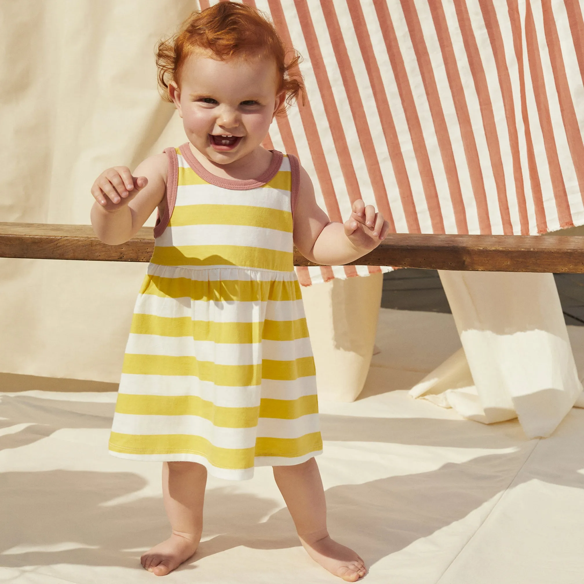 Petit Bateau Baby Girls Striped Dress