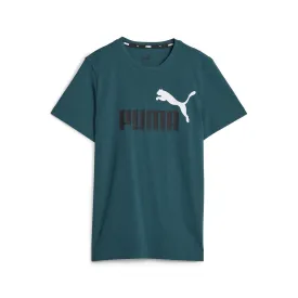 PUMA Essentials  Two-Tone Logo Junior Tee GREEN