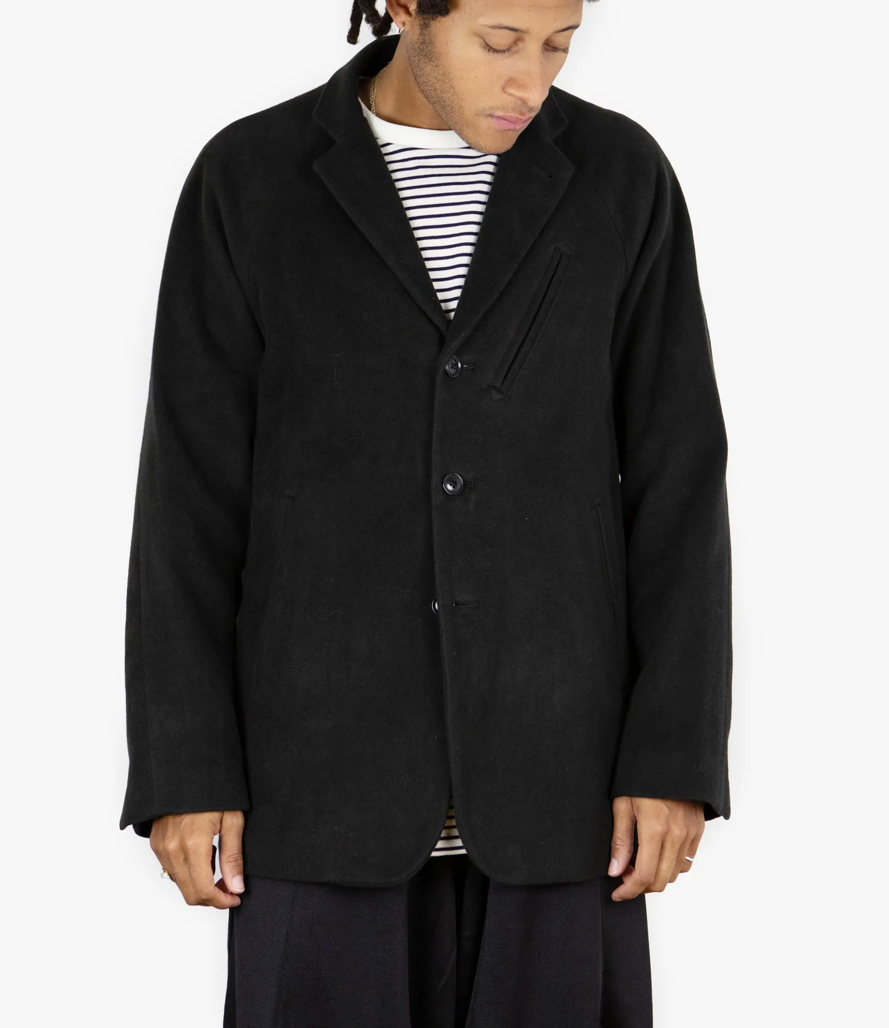 Raglan Jacket – Black Moleskin