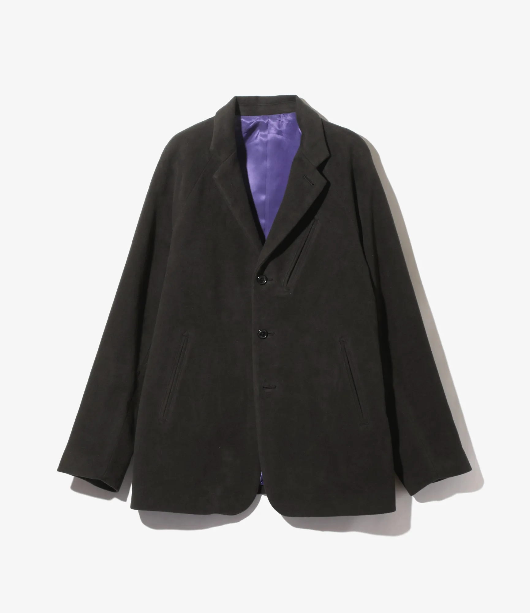 Raglan Jacket – Black Moleskin