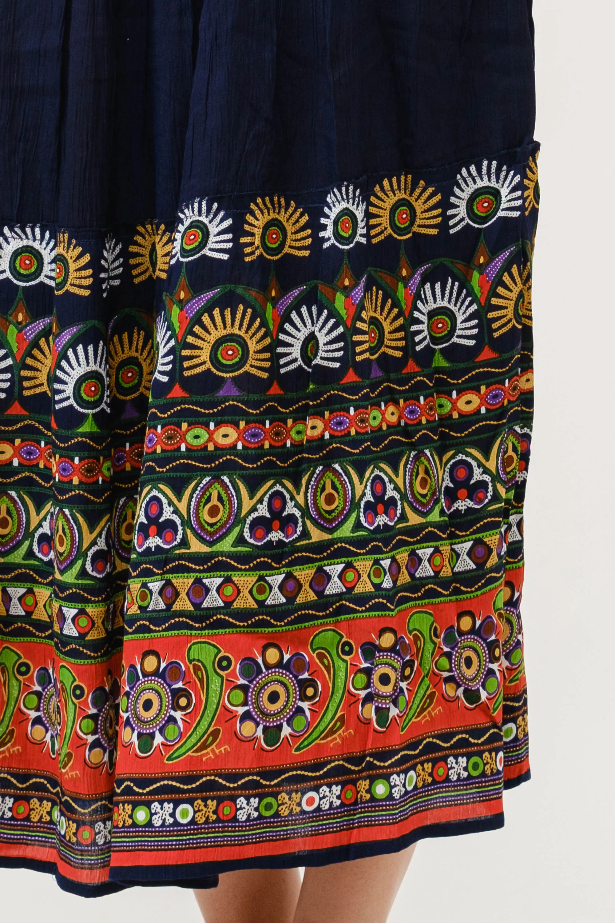 RAJ ELIA CONTRAST PRINT SKIRT