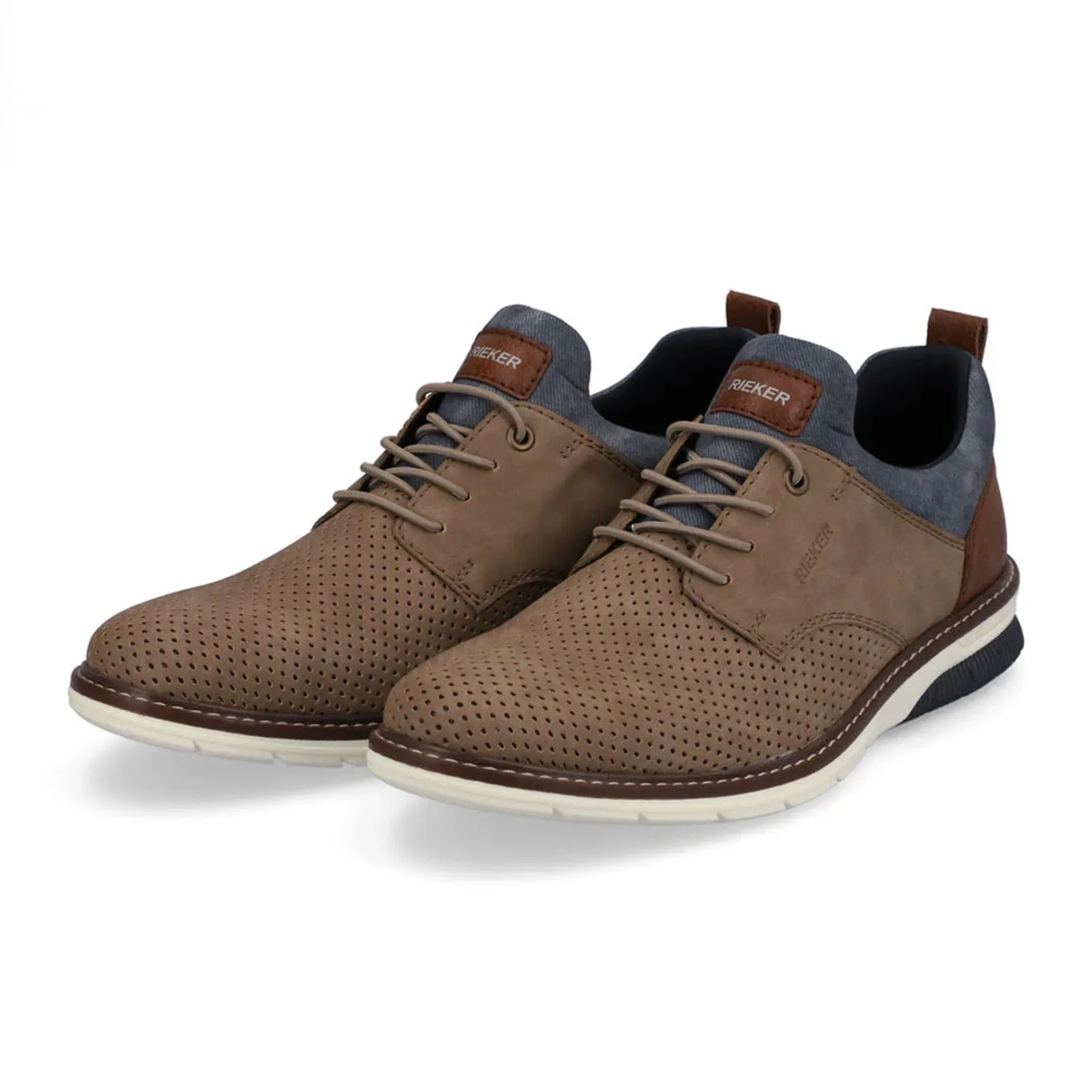 Rieker 14450-64 Dustin Lace Up (Men) - Brown/Blue