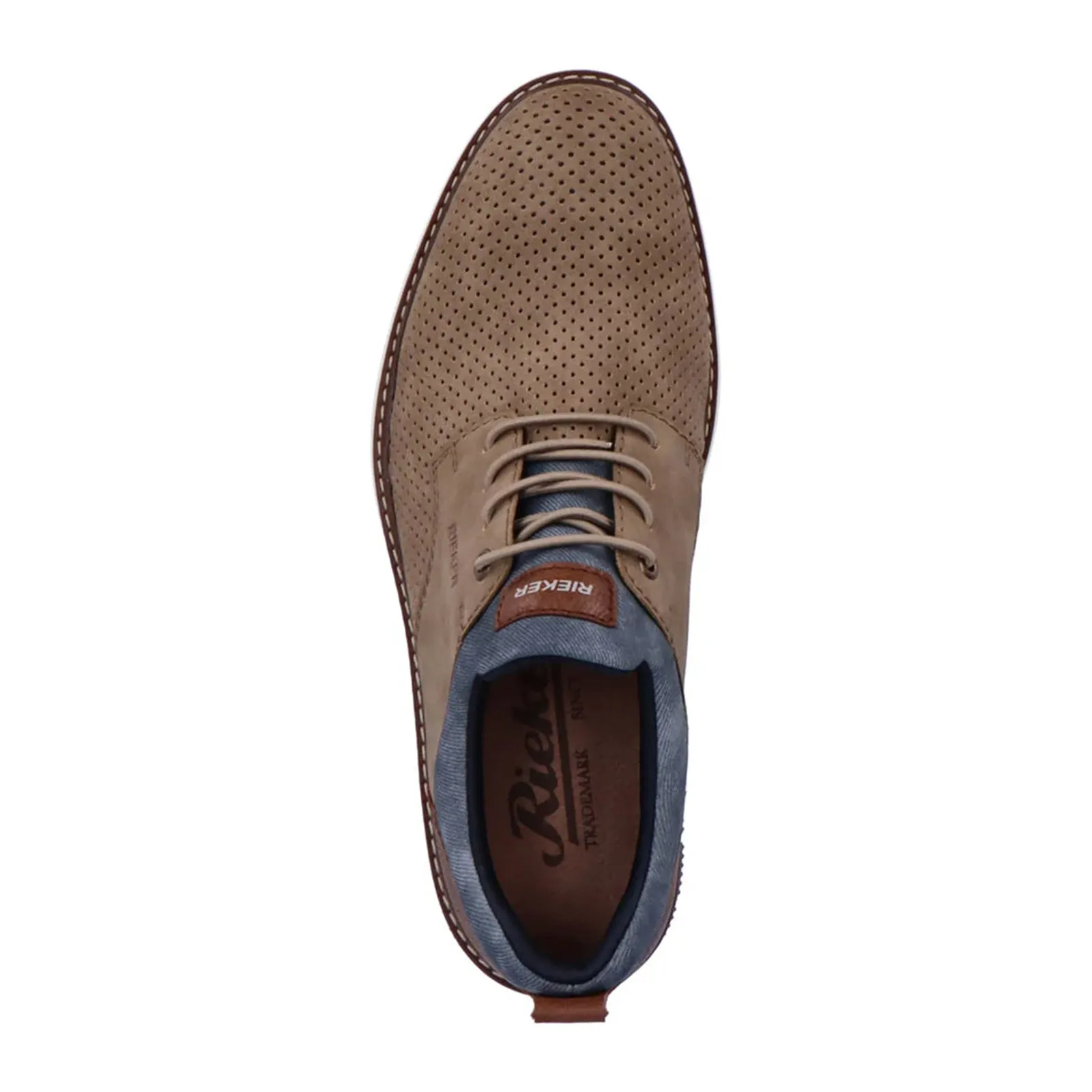 Rieker 14450-64 Dustin Lace Up (Men) - Brown/Blue