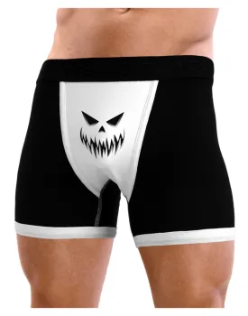 Scary Evil Jack O' Lantern Pumpkin Face Mens Boxer Brief Underwear