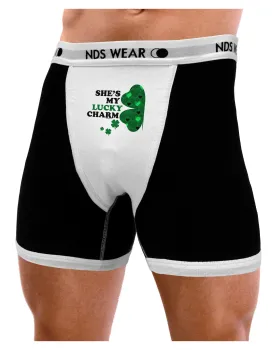 She's My Lucky Charm - Left Mens Boxer Brief Underwear